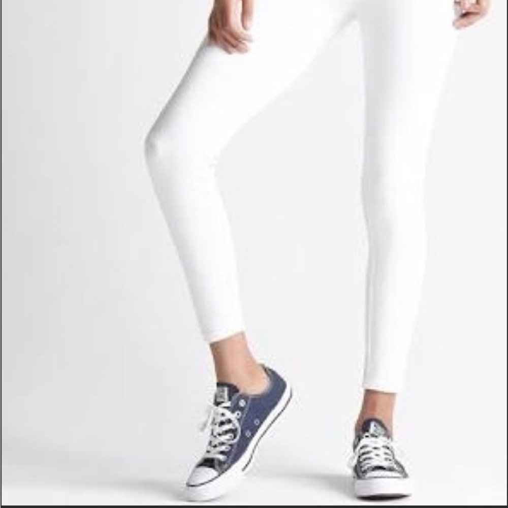 SPANX White Jean-ish Leggings Pull On Sz M